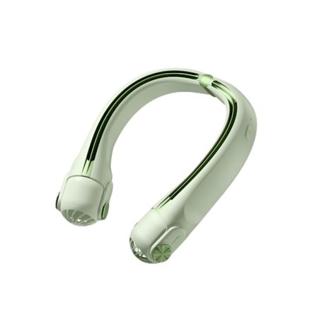 Bærbar Hengende Nakkevifte Mini Kjølevifte Bladløse Vifter USB Oppladbar Sport Kjølevifte For Utendørs Sport Reisevifter (Grønn)