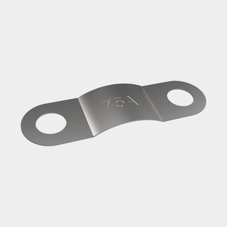 TBS Electronics DCM länkplatta 75A 50mm flexibel för MEGA och ANL säkringshållare i metall silver 10-pack