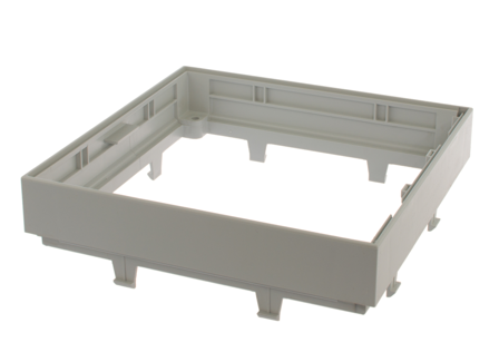 Krone 4810001 Forhøyningsramme utenpåliggende, grå 215 x 215 x 37 mm, Installasjonsmaterial