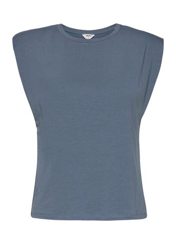 Objstephanie Jeanette S/S Top Blue Object