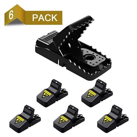 6X Musefælde Snapfælde Genanvendelig Fælde til Mus, Rotte - M