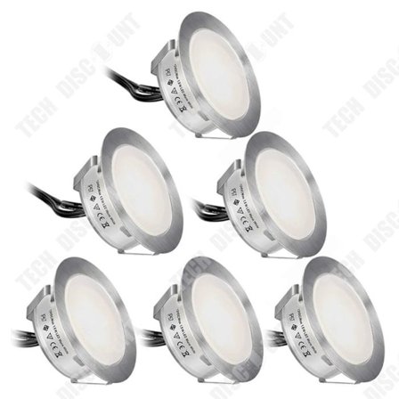 Spot LED indbygget - TD - 6 stk - 1,5W - IP67 tæthed - 4000K neutral hvid