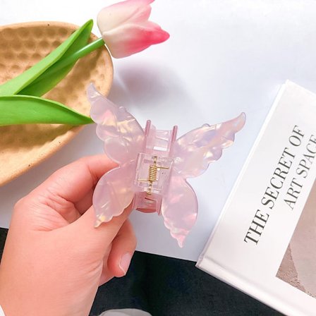 Butterfly Hårklämmor Hår Gripande ROSA