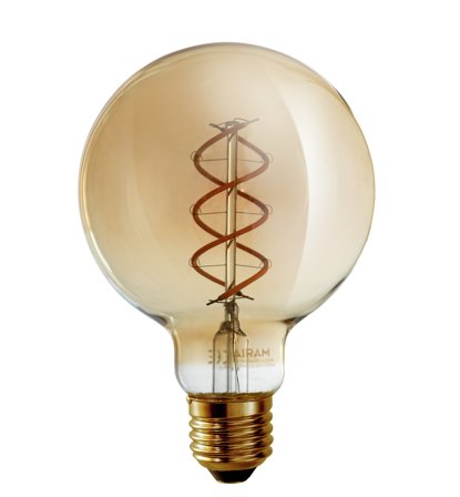 Airam Amber LED-lampa 4,9 W, E27, dimbar, Belysning