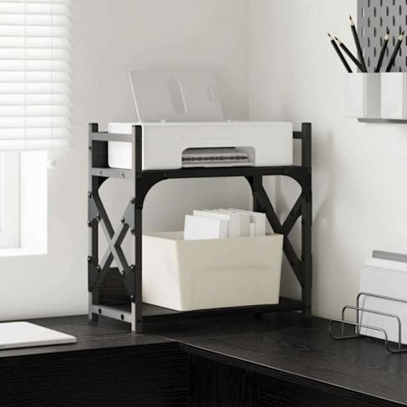 Kontorsvagn - kontorsdesserter Vidaxl skrivarsupport Svart ek 40 x 20 x 40 cm