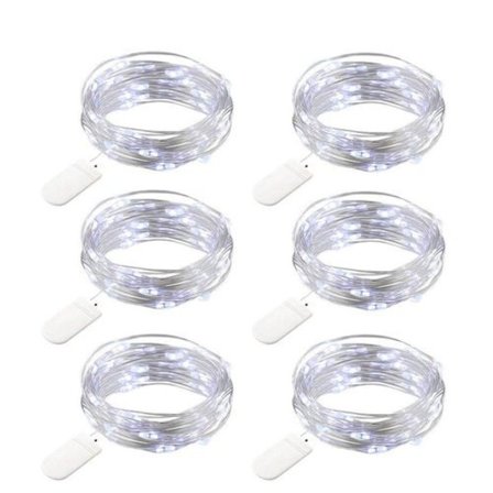 LED-lyslenker med batteridrevet kobbertråd, 1,2M 24 LED-lyslenker