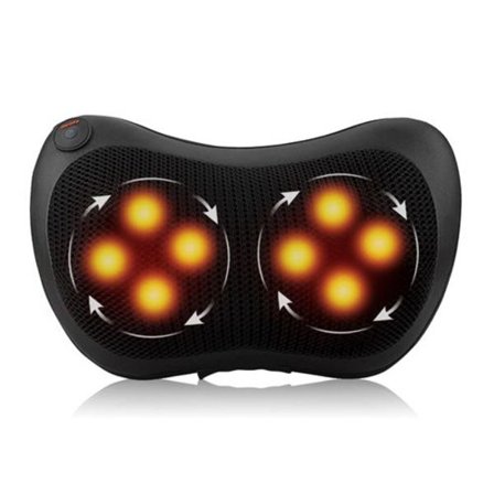 Värmande massagekudde, shiatsu massage med 8 rullar, rygg
