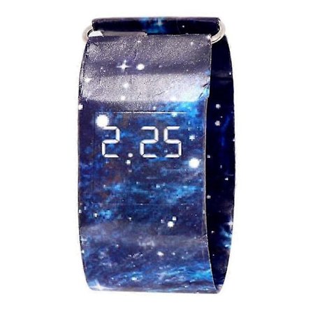 Kreativ Pappersklocka LED Herr Dam Vattentät Armband Pappersrem Digital Unisex Armbandsur (FMY)