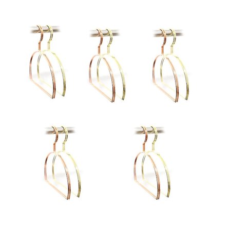 10 stk/pakke Multifunksjonelt Skjerfbelte Runde Klærhengere Jern Runde Hengere Skjerfhengere Metall R