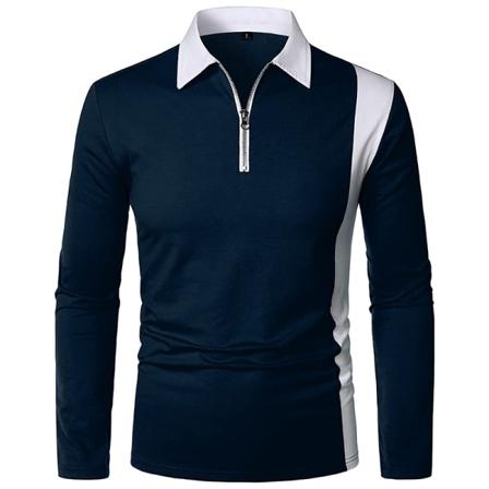 Män Color Block Fall Toppar Långärmade T-shirts
