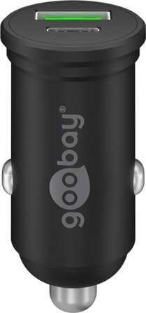 Goobay Dual-USB Car Fast Charger USB-Câ?¢ PD (Power Delivery) (45 W) 45 W (12/24 V), suitable for devi...