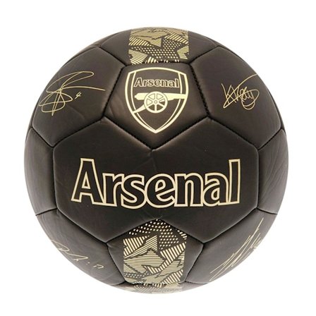 Arsenal FC Phantom Signatur Fotboll 1 Matt Svart/Guld Matt Svart/Guld-XF4-