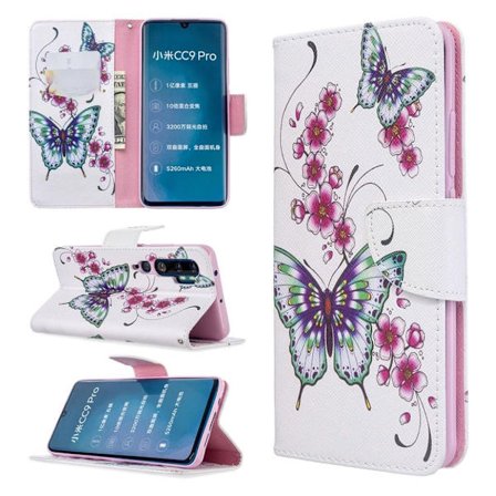 Wonderland Xiaomi Mi CC9 Pro / Mi Note 10 / Mi Note 10 Pro etui – Sommerfugl og Blomster