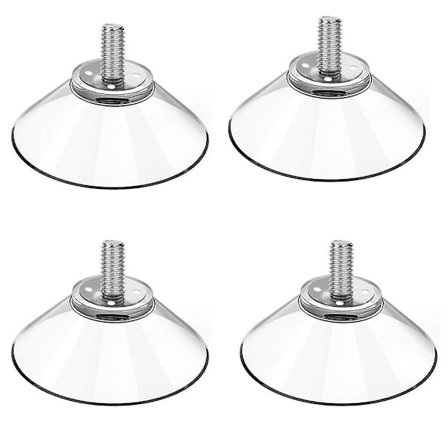 4 st 41 mm silikon sugkopp 8 mm med lockmutter skruv solid transparent sugkopp gummi glas f (FMY)