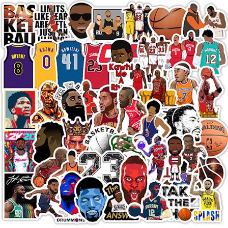 Basket Star Stickers NBA Small Decal 50st