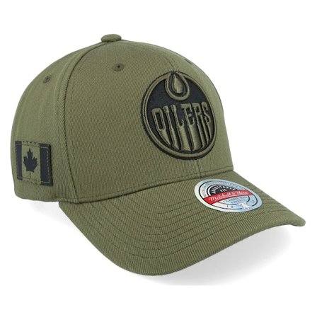 Mitchell & Ness - NHL Groen adjustable Cap - Hatstore Exclusive x Edmonton Oilers Veterans Classic Red Olive Adjustable @ Hatstore