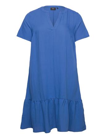Vmacy, S/S, Knee Dress Dresses Shirt Dresses Blå Zizzi*Betinget Tilbud