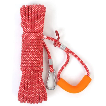 10 m tykk klessnor for hage, utendørs, lett å stramme – rød