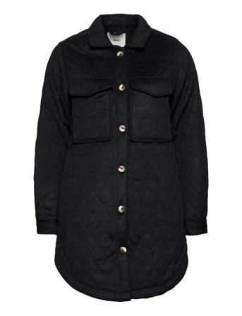 Objvera Owen Long Quilt Jacket Black Object