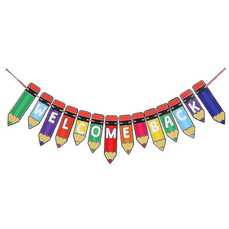 Velkommen Til Hang Dekorativ Skoleblyant Farve Flag