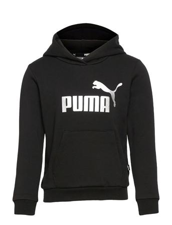 Ess+ Logo Hoodie Fl G Black PUMA