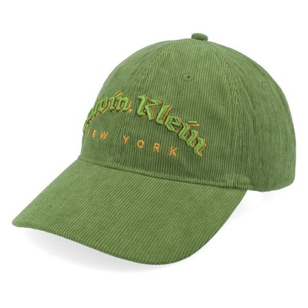 Calvin Klein - Grön unconstructed Keps - Corduroy Graphic Baseball Medieval Forest Dad Cap @ Hatstore