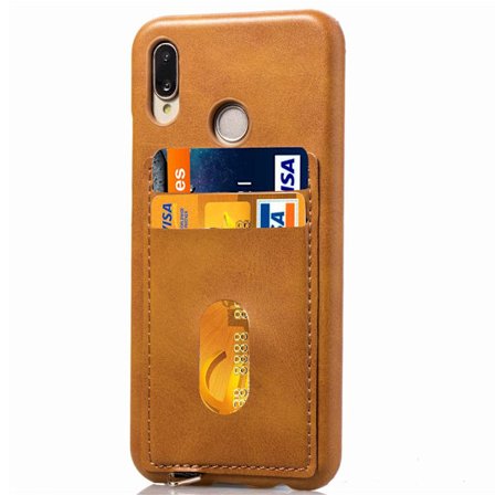 Stilsäkert Vintage-Mark Skal med Kortfack - Huawei P20 Lite