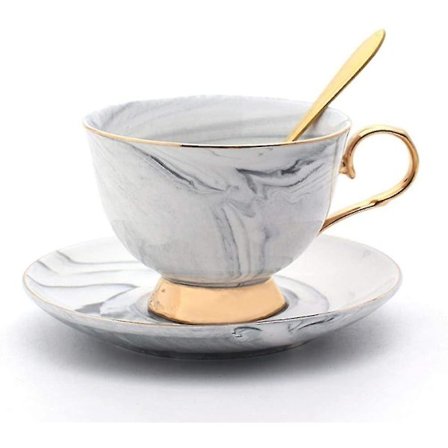 Vintage Kaffe- og Te-kopper og Underkopper Sæt Porcelæn Tekop Kaffe Kopsæt