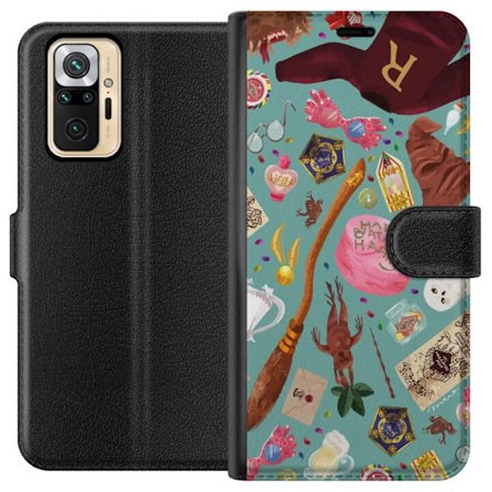 Yhteensopiva Lompakkokotelo Xiaomi Xiaomi Redmi Note 10 Pro Maaginen kuvaus velhon sauva, hatun ja mielikuvituksellisten esineiden kanssa leikkisÃ¤ssÃ
