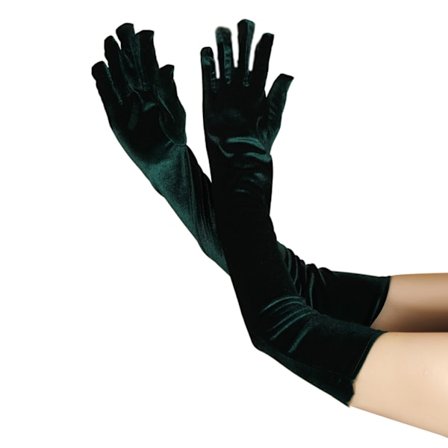 Lange fløjshandsker til kvinder, balkjolehandsker, aftenhandsker, formelle albuehandsker, operahandsker, bankethandsker, dansehandsker