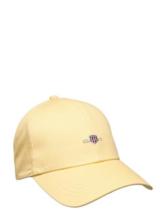 Unisex. Shield High Cap Accessories Headwear Caps Gul GANT*Betinget Tilbud