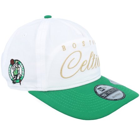 New Era - NBA Sort Kasket - Boston Celtics NBA Draft 19TWENTY Golfer White/Green A-frame @ Hatstore