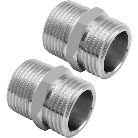 Trädgårdsslangsadapter i rostfritt stål 3/4 hane GHT till 1 hane NPT-anslutning Vattenträdgårdsslang till WMK