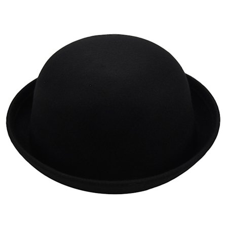 1 kpl Meloni Bowler Hat Hat Bowler Hat Bowler Hat Huopa Hat Chaplin Hat Ratsastus Hat (musta)