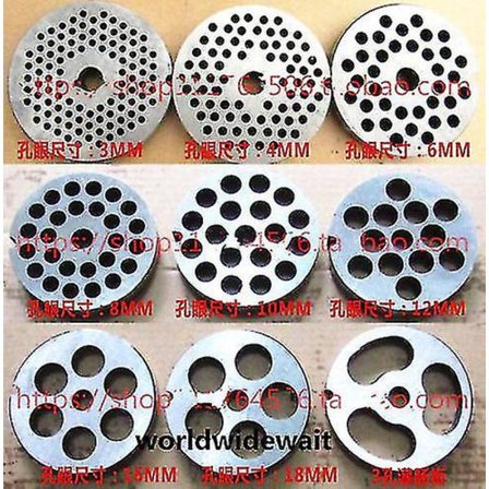 Newway #12 Typ Köttkvarnsplatta 3-18mm Manganstålkniv För Mixer Matberedare