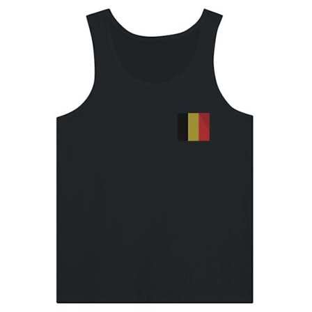 Toppi - Belgia - Musta - 100% puuvilla - Slim fit - Urheilu