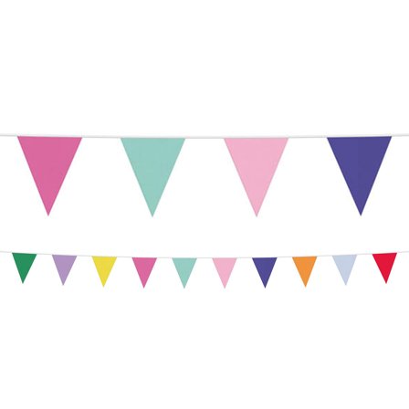 Vimpelgirlang i Tyg Flerfärgad 6 m