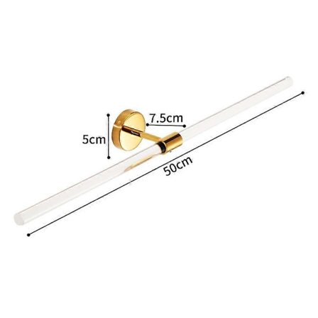 Akryl Guld Håndklædeholder Håndklædestang 50 cm til Badeværelse, Vægmonteret Håndklædeholder Moderne, Håndklædestativ toilet håndklædeholder toilet 