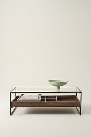 Jotex - Soffbord 60x120 Cm Glas - Stål Valnötsfanér SVEG - Köp Soffbord hos Jotex