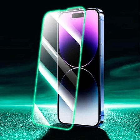 iP 14 pro Skärmskydd Självlysande Ram 9H 0,3mm