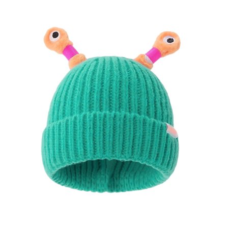 Helt ny Monster Tentacle-lue, søt glødende liten monster strikkelue, vinter foreldre-barn søt glødende liten monster lue(Grønn)