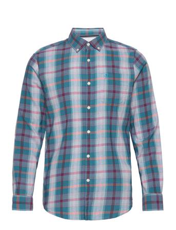 Ls Cttn Eco Yd Plaid Skjorte Uformell Blå Original Penguin*Betinget Tilbud