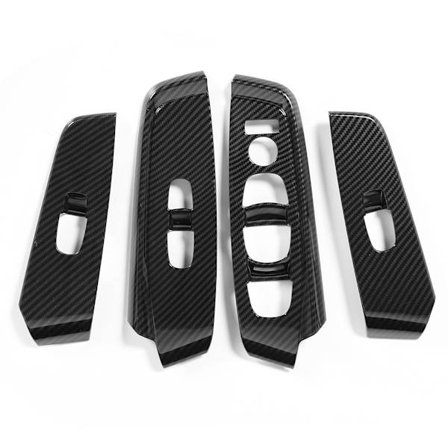 4 stk. Carbonfiber-mønster Vindue Lift Panel Switch Cover Trim Passer til Nissan Sylphy Sentra 2020