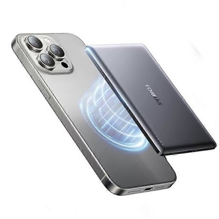 TORRAS MiniMag 5000mAh Bærbar Powerbank Kompatibel med MagSafe Trådløs Lader Powerbank