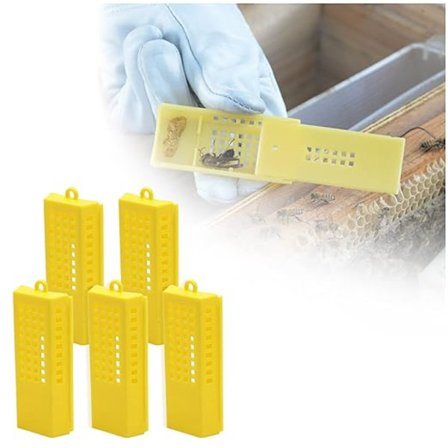 Drottningburar, Drottningodlingsburar, Plast Drottningburar, Plast Drottningburar, Biodlingskoppar, Biodlingsverktyg, 5st