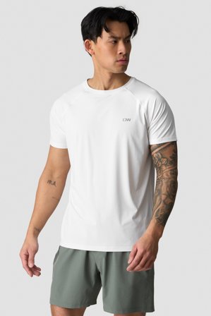ICANIWILL - Workout Melange T-shirt Men White - Herr - Träningskläder från ICIW