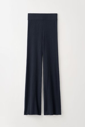 Soft Goat - Ribbed Pants - Women cashmere pants - S - Navy