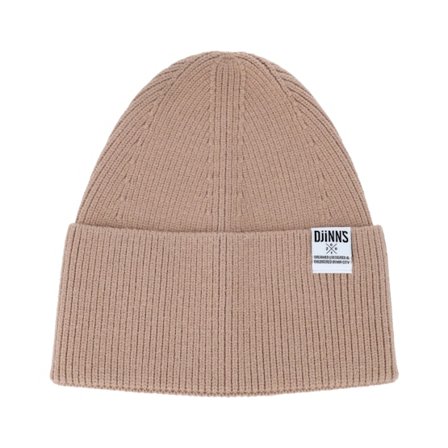 Djinns - Beige traditionalbeanie Beanie - Basic Beanie Wooly Knit Beige Cuff @ Hatstore