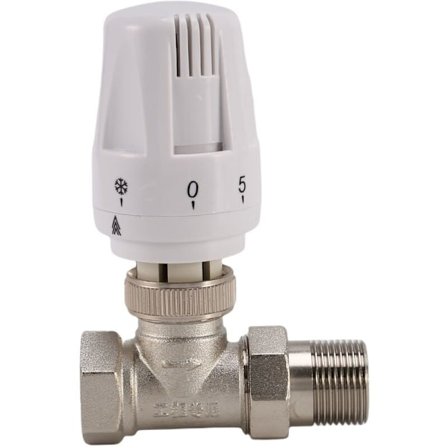 Messing Termostatisk Radiatorventil 3/4 Tommer Lige Type DN20 Automatisk Temperaturregulering Ventil Gulvvarme