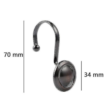 Duschdraperi-krokar, Betterlife Duschdraperi-ringar, Premium Polerade Metallkrokar för Badrum, Handdukar, Kläder, Köksredskap